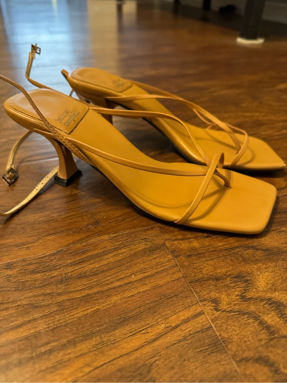 Jeffrey Campbell Strappy Slingback Heels in Mustard